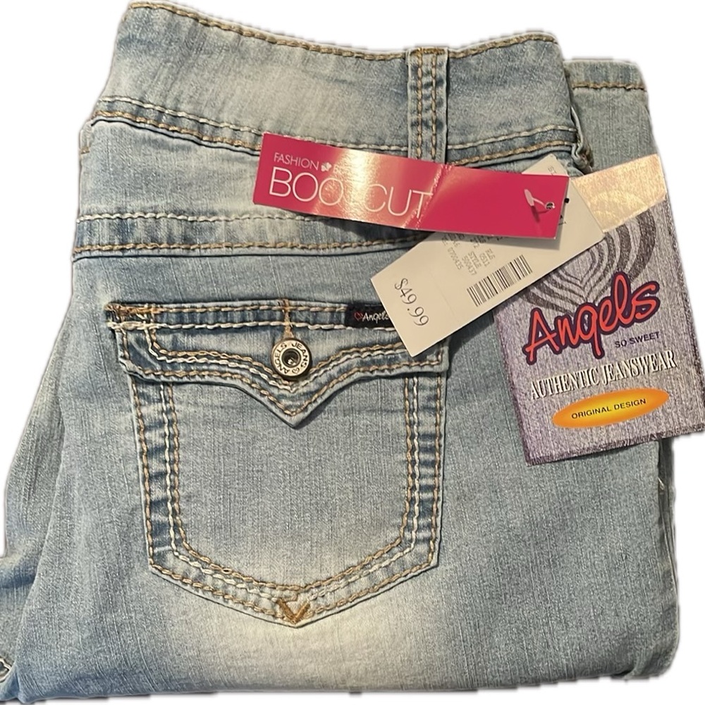 Angels Blue Boot Cut Jeans with Distinctive Stitching